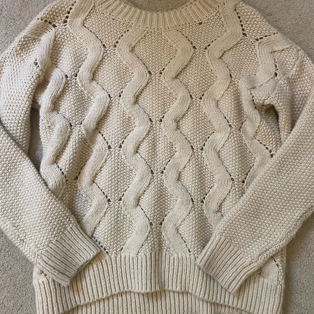 Cozy Cream Cable Knit Sweater